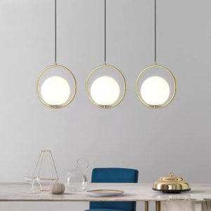 Đèn thả decor – thiết kế moonlight, khung kim loại si vàng đồng cao cấp TDC-85