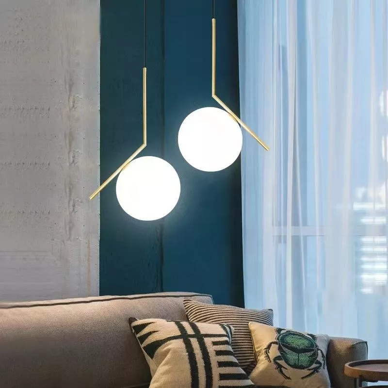Đèn thả decor - thiết kế moonlight, khung kim loại si vàng đồng cao cấp TDC-81