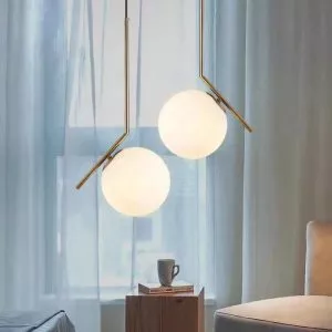 Đèn thả decor – thiết kế moonlight, khung kim loại si vàng đồng cao cấp TDC-81