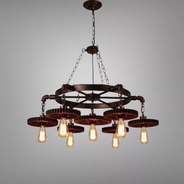 Đèn Thả Gỗ Phong Cách Cơ Khí Kiểu Bánh Răng Tdc-112