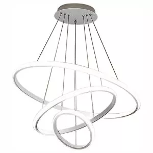 Đèn thả hiện đại, led 3 vòng, thân trắng, vàng cao cấp DT-47