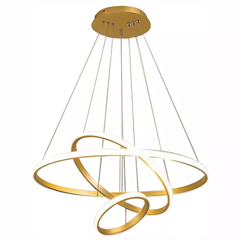 Đèn thả hiện đại, led 3 vòng, thân trắng, vàng cao cấp DT-47 - Hình ảnh 3