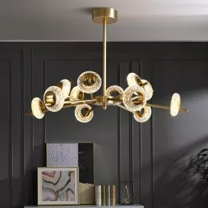 Đèn thả hiện đại phòng khách-bàn ăn, vòng đá phale cao cấp DT-42