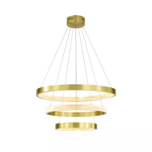 Đèn thả hiện đại – thiết kế 3 vòng, inox vàng cao cấp DT-81