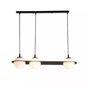 Đèn thả hiện đại, thiết kế mâm ngang, quả cầu thủy tinh đục 3 bóng hiện đại DT-41