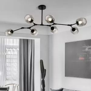 Đèn thả kiểu ngang, thiết kế chao thủy tinh nghệ thuật DT-71