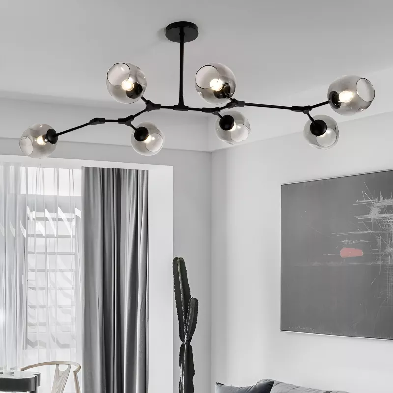 Đèn thả kiểu ngang, thiết kế chao thủy tinh nghệ thuật DT-71
