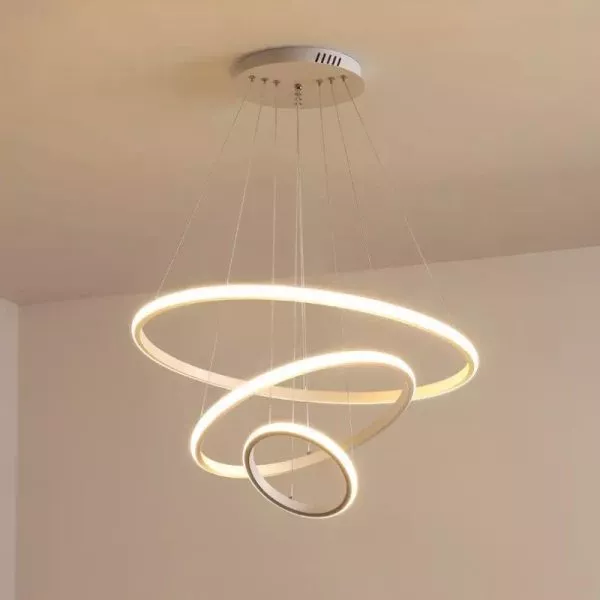 Đèn Thả Led 3 Vòng, Thân Trắng Giá Rẻ Tdc-188T