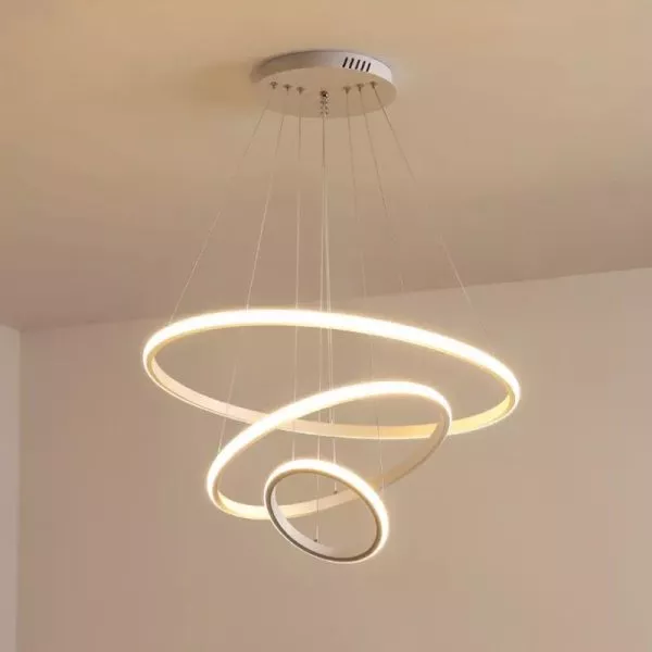Đèn Thả Led 3 Vòng, Thân Trắng Giá Rẻ Tdc-188T