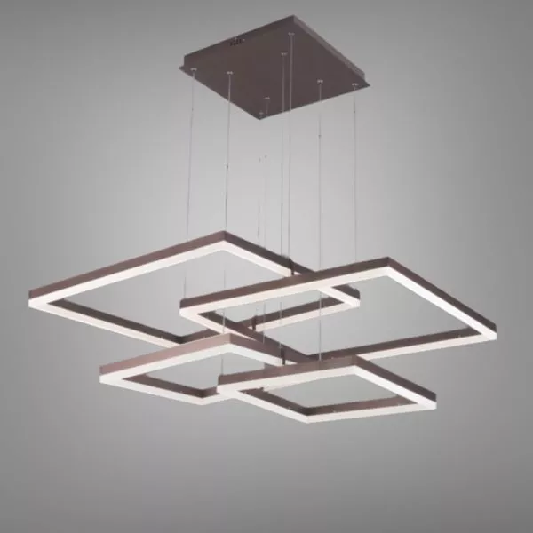 Đèn Thả Led 4 Tầng, Khung Chữ Nhật Hiện Đại Tdc-195