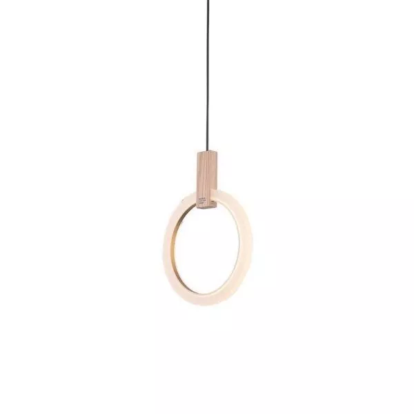 Đèn Thả Led Đuôi Gỗ - Vành Mika Nghệ Thuật Tdc-94