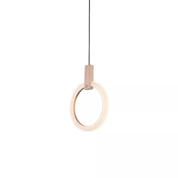 Đèn Thả Led Đuôi Gỗ - Vành Mika Nghệ Thuật Tdc-94