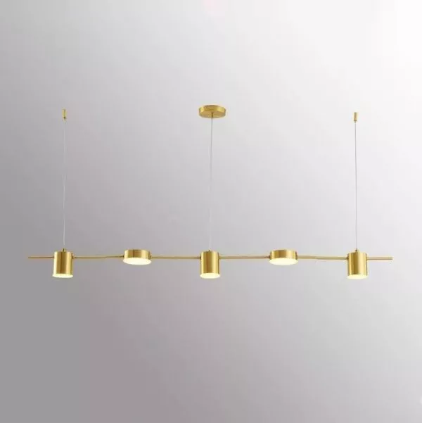 Đèn Thả Led Thân Ngang-Màu Vàng Đồng 5 Bóng Tdc-178V