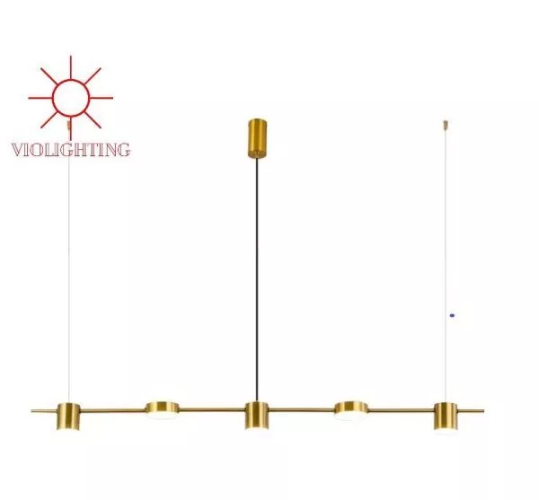 Đèn Thả Led Thân Ngang-Màu Vàng Đồng 5 Bóng Tdc-178V