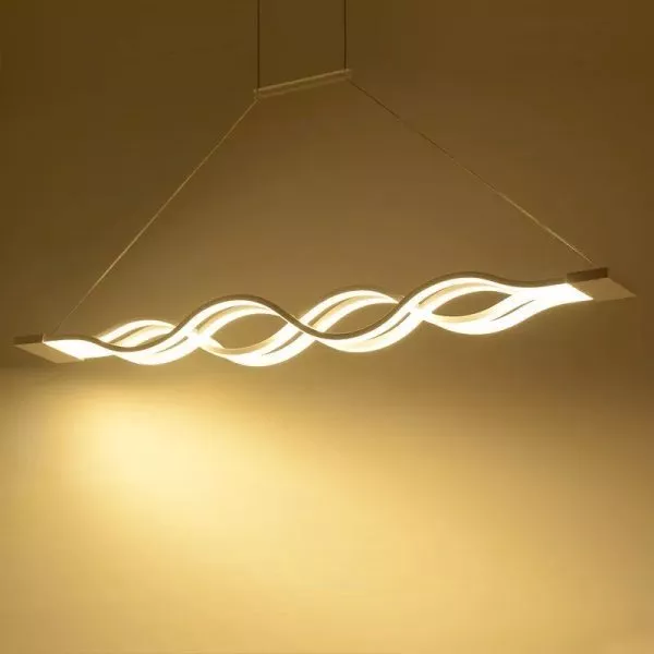 Đèn Thả Led, Thanh Ngang, Kiểu Gọn Sóng Nghệ Thuật Tdc-208