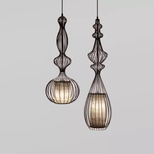 Đèn Thả Lồng Sắt Nghệ Thuật Hình Lục Bình  Tdc-44