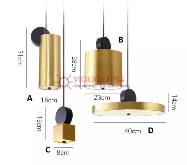 Đèn Thả Nghệ Thuật Hiện Đại Tdc-150