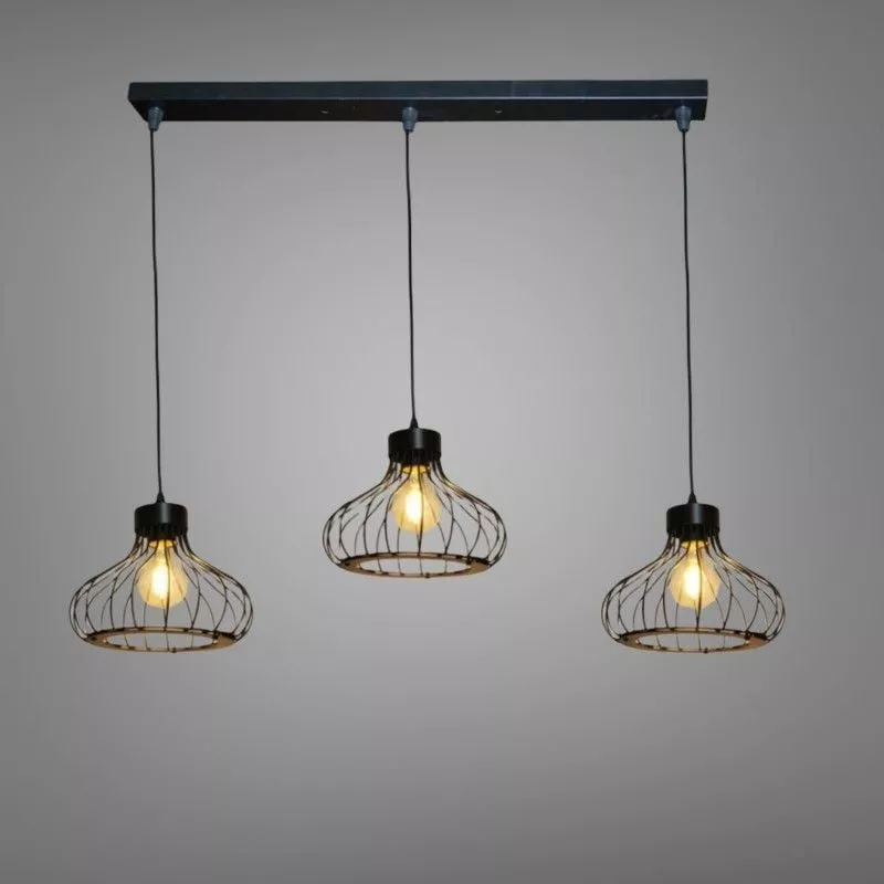 Đèn thả nhà bếp-bàn ăn giá rẻ,mâm ngang, thả chụp sắt SBA-41 - Hình ảnh 2