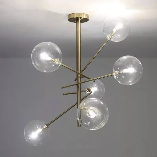 Đèn Thả Phong Cách Bắc Âu, 6 Chao Thủy Tinh Tdc-1195