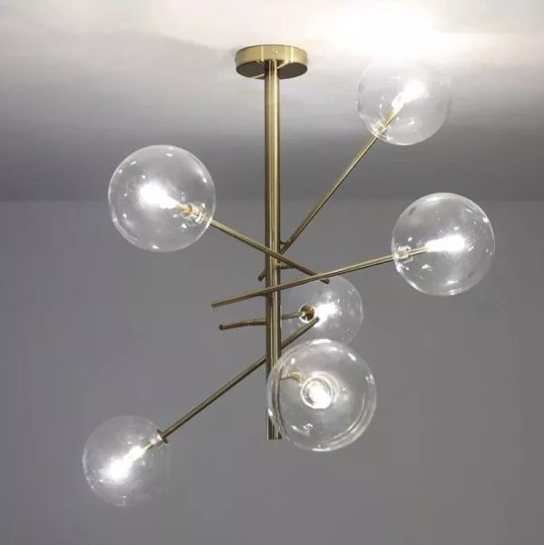 Đèn Thả Phong Cách Bắc Âu, 6 Chao Thủy Tinh Tdc-1195