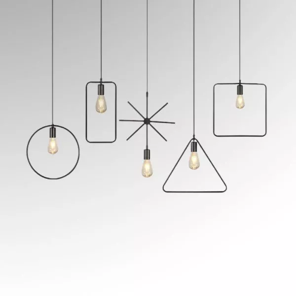 Đèn Thả Sắt Hình Học Giá Rẻ Tdc-03