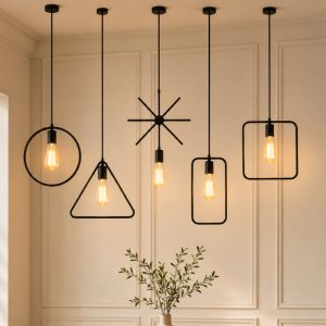 Đèn thả sắt hình học giá rẻ TDC-03