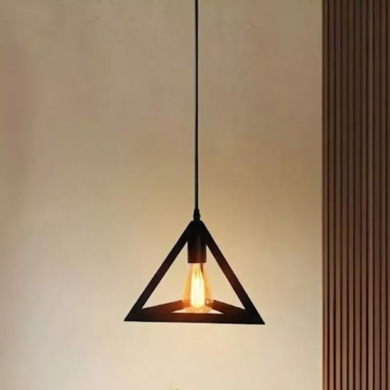 Đèn thả sắt hình khối tam giác TDC-01