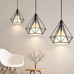 Đèn thả sắt hình kim cương TDC-05