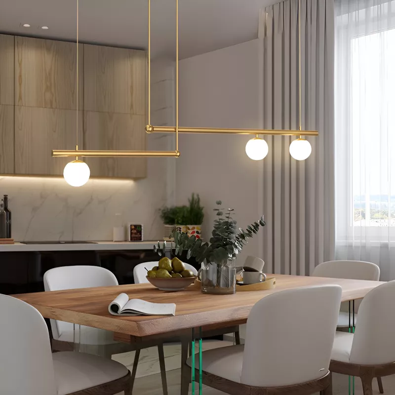 Đèn thả thanh ngang-3 bóng, phong cách Bắc Âu DT-75 - Hình ảnh 3