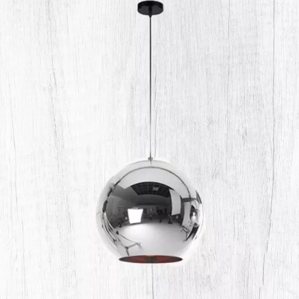 Đèn Thả Thủy Tinh Màu Bạc Hở Tdc-27B