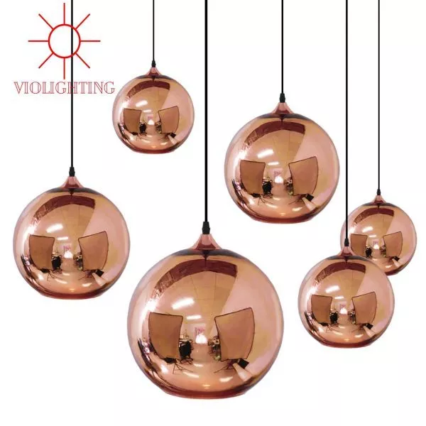 Đèn Thả Thủy Tinh Màu Hồng Hở Tdc-27H
