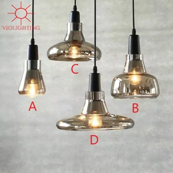 Đèn Thả Thủy Tinh Màu Khói Tdc-24
