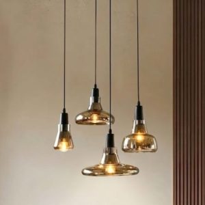 Đèn thả thủy tinh màu khói TDC-24