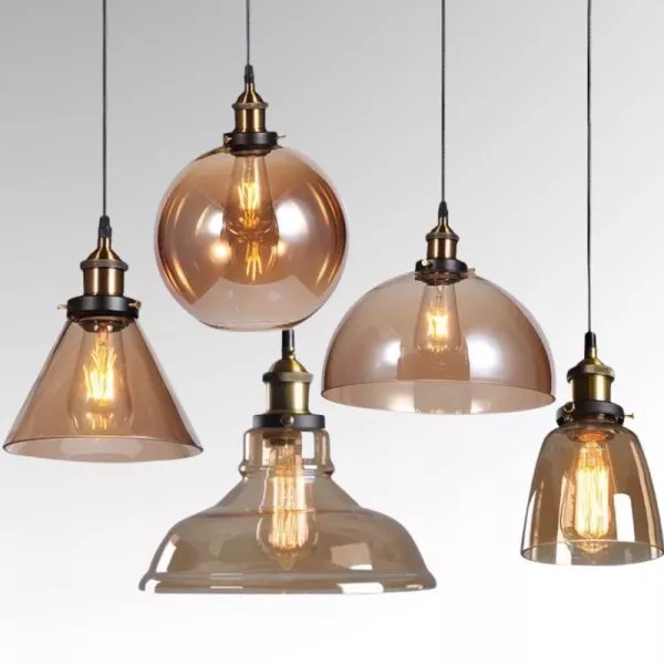 Đèn Thả Thủy Tinh Màu Trà Tdc-36