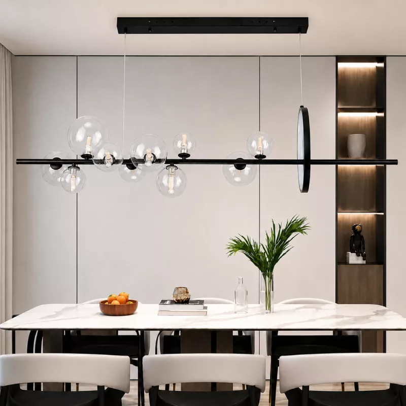 Đèn thả thủy tinh ngang hiện đại – phong cách Bắc Âu DT-57 - Hình ảnh 5