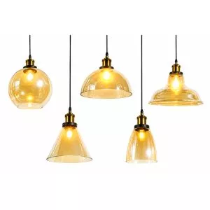 Đèn thả thủy tinh màu Trà TDC-36