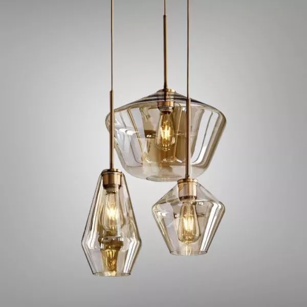 Đèn Thả Thủy Tinh Trà Thiết Kế Tdc-1802