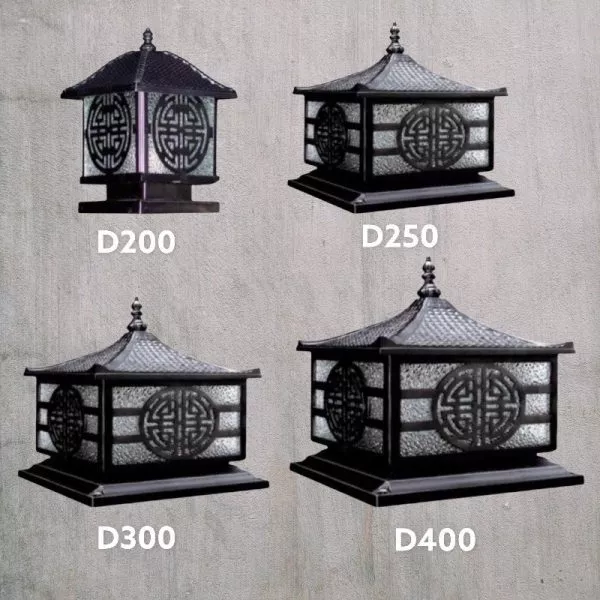 Đèn Trụ Cổng - Hàng Rào Gang Đúc, Giá Rẻ, Thiết Kế Cổ Điển Dtc-17