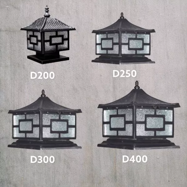 Đèn Trụ Cổng - Hàng Rào Gang Đúc, Giá Rẻ, Thiết Kế Cổ Điển Dtc-19