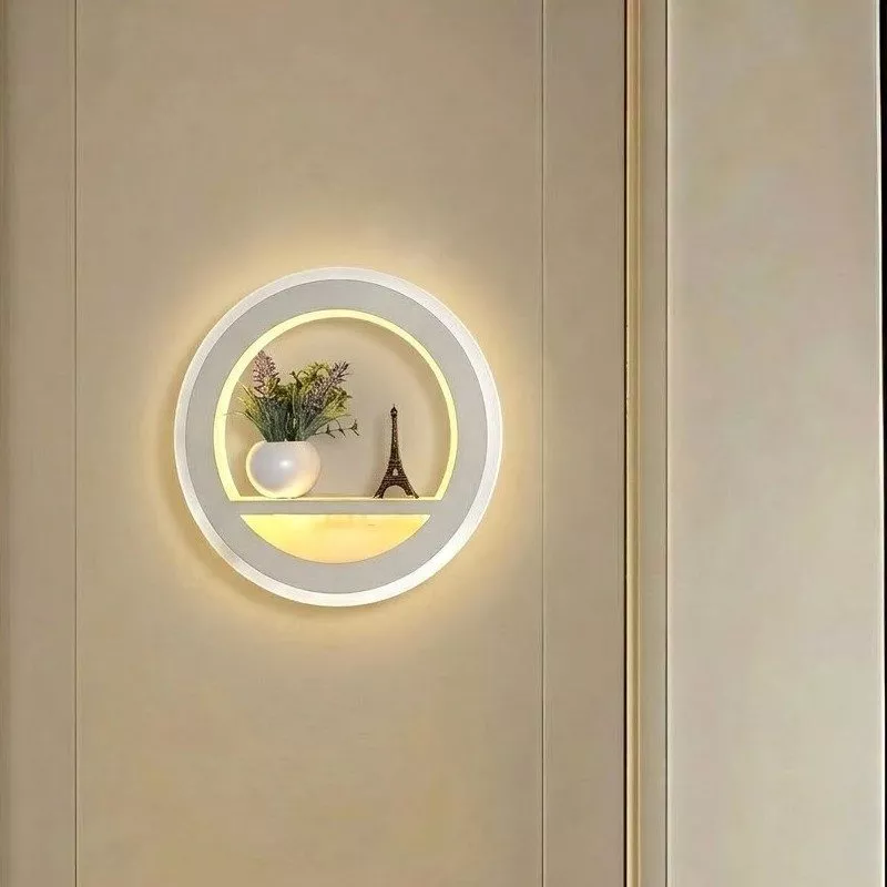 Đèn tường hiện đại trong nhà, vòng tròn led,phối bình hoa GT213