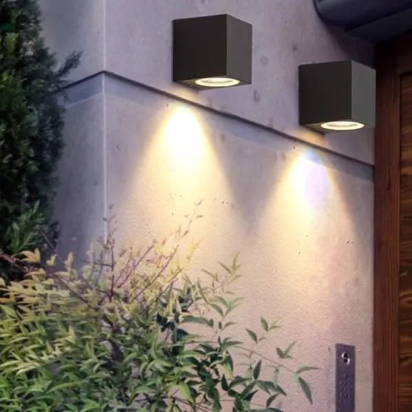 Đèn Tường Led Hiện Đại Ngoài Trời, Hắt 1 Đầu, Thiết Kế Khối Chữ Nhật Vnt-329
