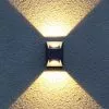 Đèn tường Led hiện đại ngoài trời, hắt 2 đầu, thiết kế nghệ thuật VNT-349