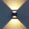 Đèn tường Led hiện đại ngoài trời, hắt 2 đầu, thiết kế nghệ thuật VNT-349