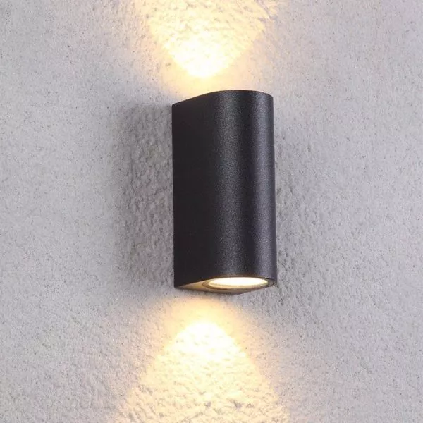 Đèn Tường Led Hiện Đại Ngoài Trời, Hắt 2 Đầu, Thiết Kế Ống Trụ Vnt-331