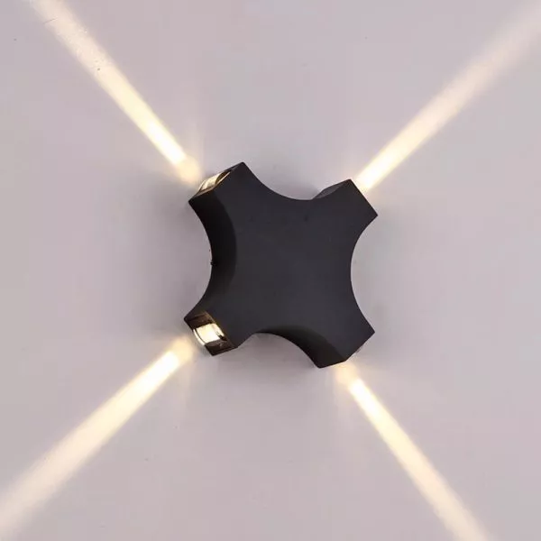 Đèn Tường Led Hiện Đại Ngoài Trời, Hắt 4 Hướng Vnt-344