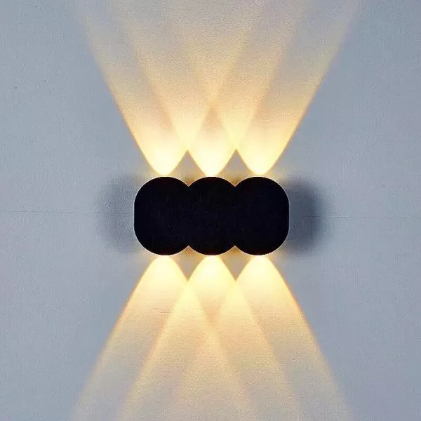 Đèn Tường Led Hiện Đại Ngoài Trời, Hắt 6 Tia Vnt-338
