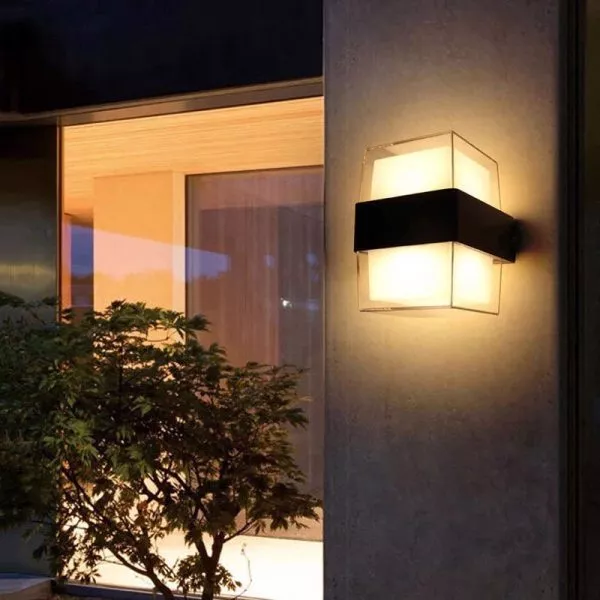 Đèn Tường Led Hiện Đại Ngoài Trời, Thiết Kế Hình Khối Chữ Nhật Vnt-376