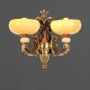 Đèn vách đồng nguyên chất thiết kế tay nến, chao đá cẩm thạch VD-190