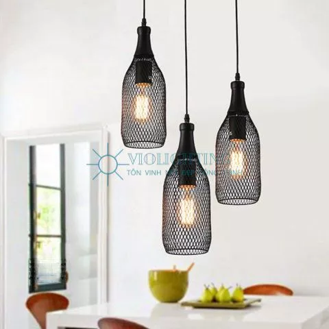 Đèn Thả Sắt Giá Rẻ - Hình Chai Rượu Tdc-11
