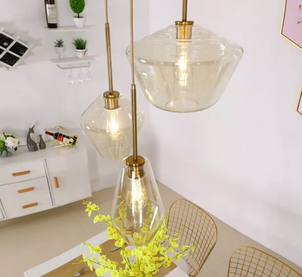 Đèn Thả Thủy Tinh Trà Thiết Kế Tdc-1802